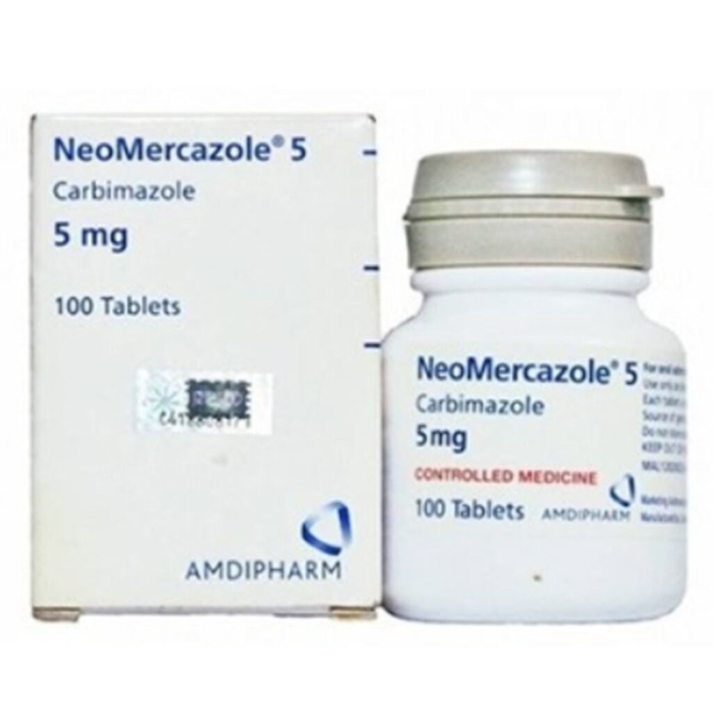 NEOMERCAZOLE CARBIMAZOLE 5MG TAB 100’S Trafalgar Gate Pharma