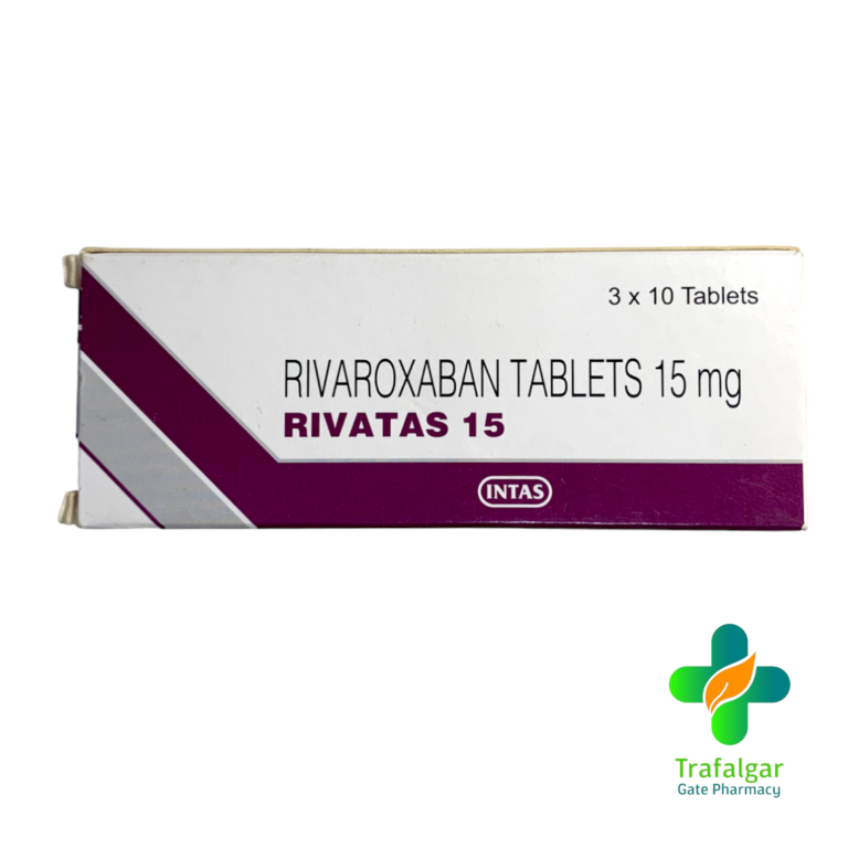 RIVATAS RIVAROXABAN 15MG TAB 30’S – Trafalgar Gate Pharmacy