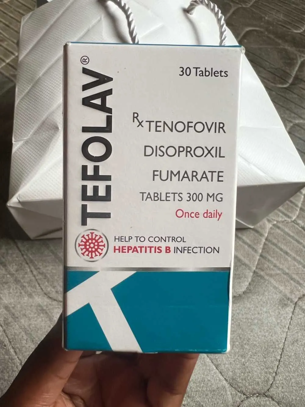 696a9615ac21a_.webp TEFOLAV 300MG TENOFOVIR DISOPROXIL FUMARATE TAB 30'S