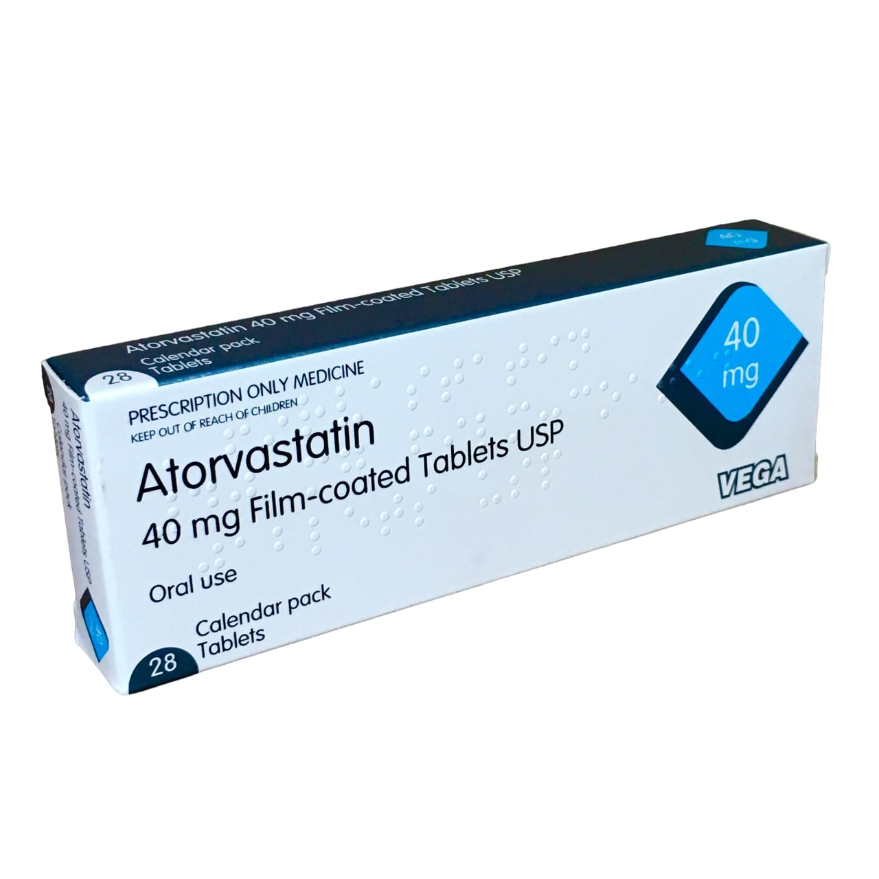 ATORVASTATIN40MGTAB28SVEGAUK.jpg ATORVASTATIN 40MG TAB 28'S VEGA